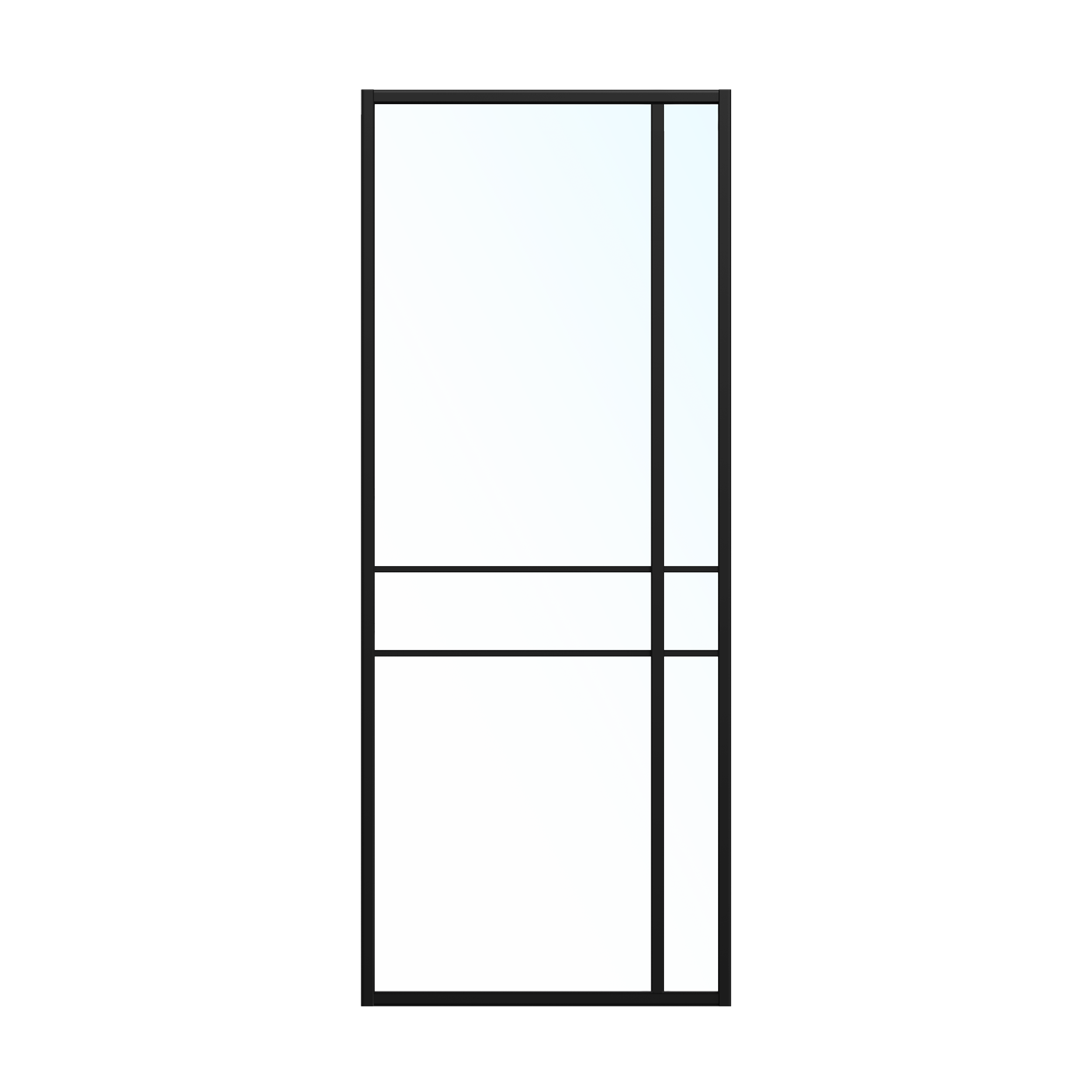 Binnendeur Skantrae SSL XS 14903 Blank Glas Zwart Gelakt